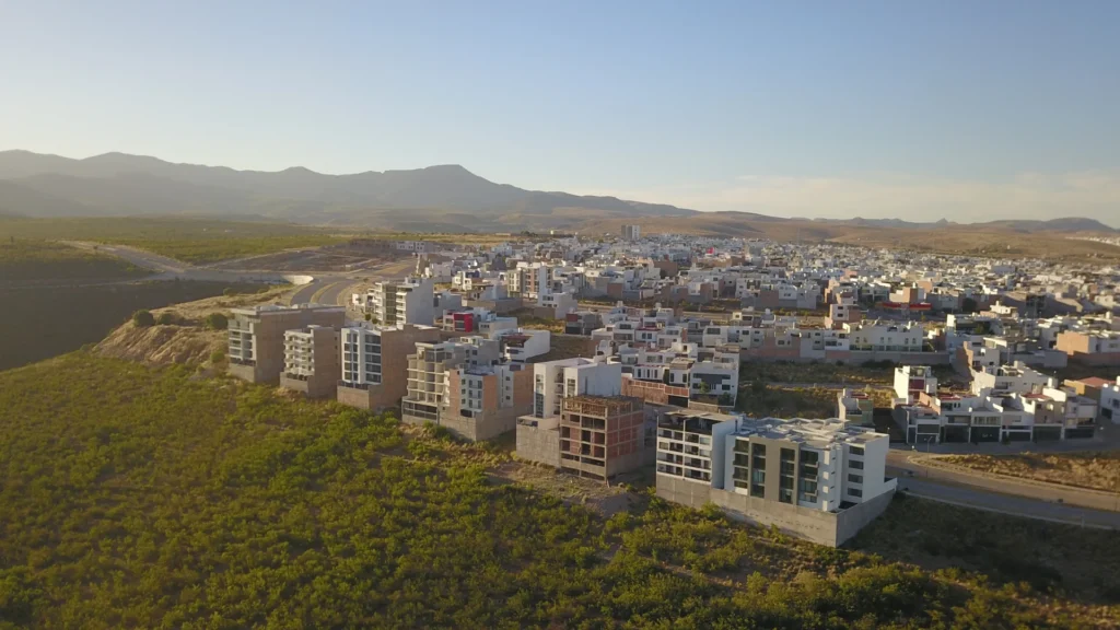 Vista dron obra en proceso Unique Grand Living San Luis Potosí